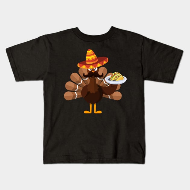 thanksgiving turkey Kids T-Shirt by Flipodesigner